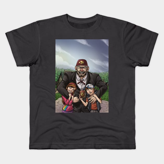 Gravity Falls Kids T-Shirt by Gustavomeloart